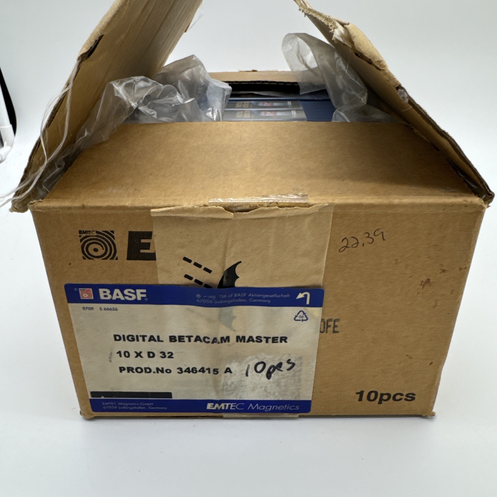 10X NEW! BASF EMTEC D32 32MIN DIGITAL BETACAM MASTER METAL TAPE