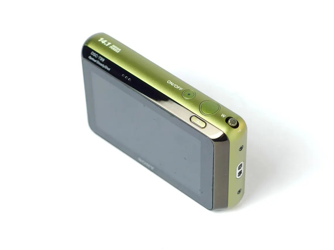 Green Sony Cyber-Shot DSC-T99 14.1MP Digital Camera Touch Screen Rare English