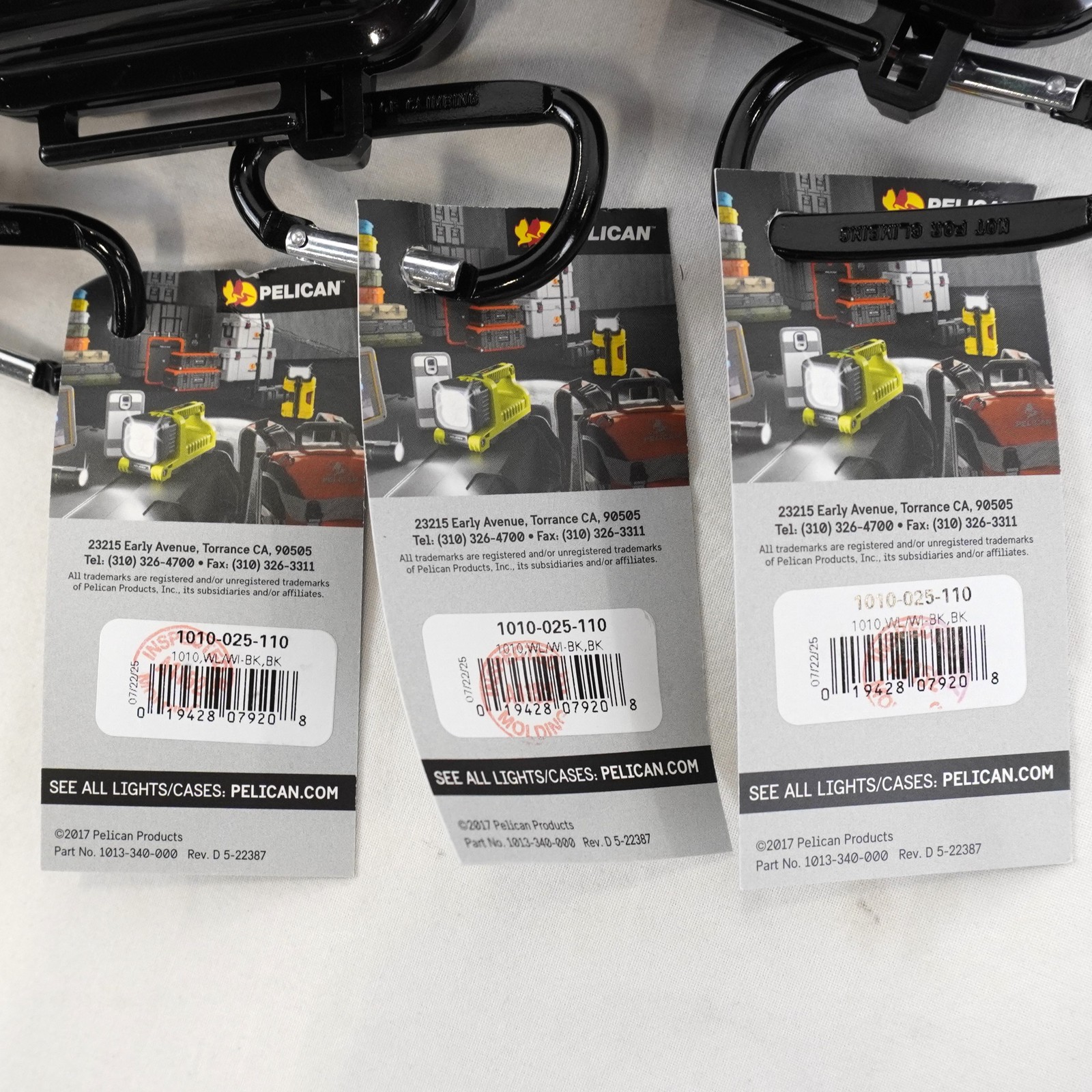 Pelican 1010 Watertight, Crushproof, And Dustproof Micro Cases In Black Set Of 6