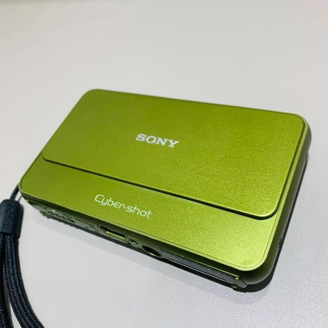 Green Sony Cyber-Shot DSC-T99 14.1MP Digital Camera Touch Screen Rare English
