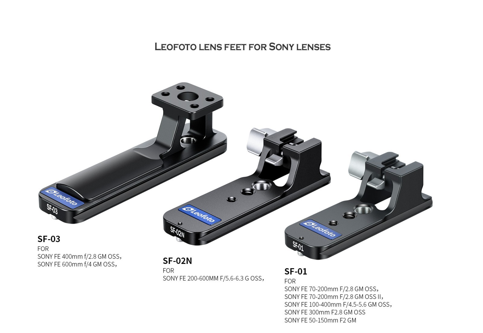 Leofoto SF-02N Lens Foot compatible for SONY FE 200-600mm F/5.6-6.3 G OSS
