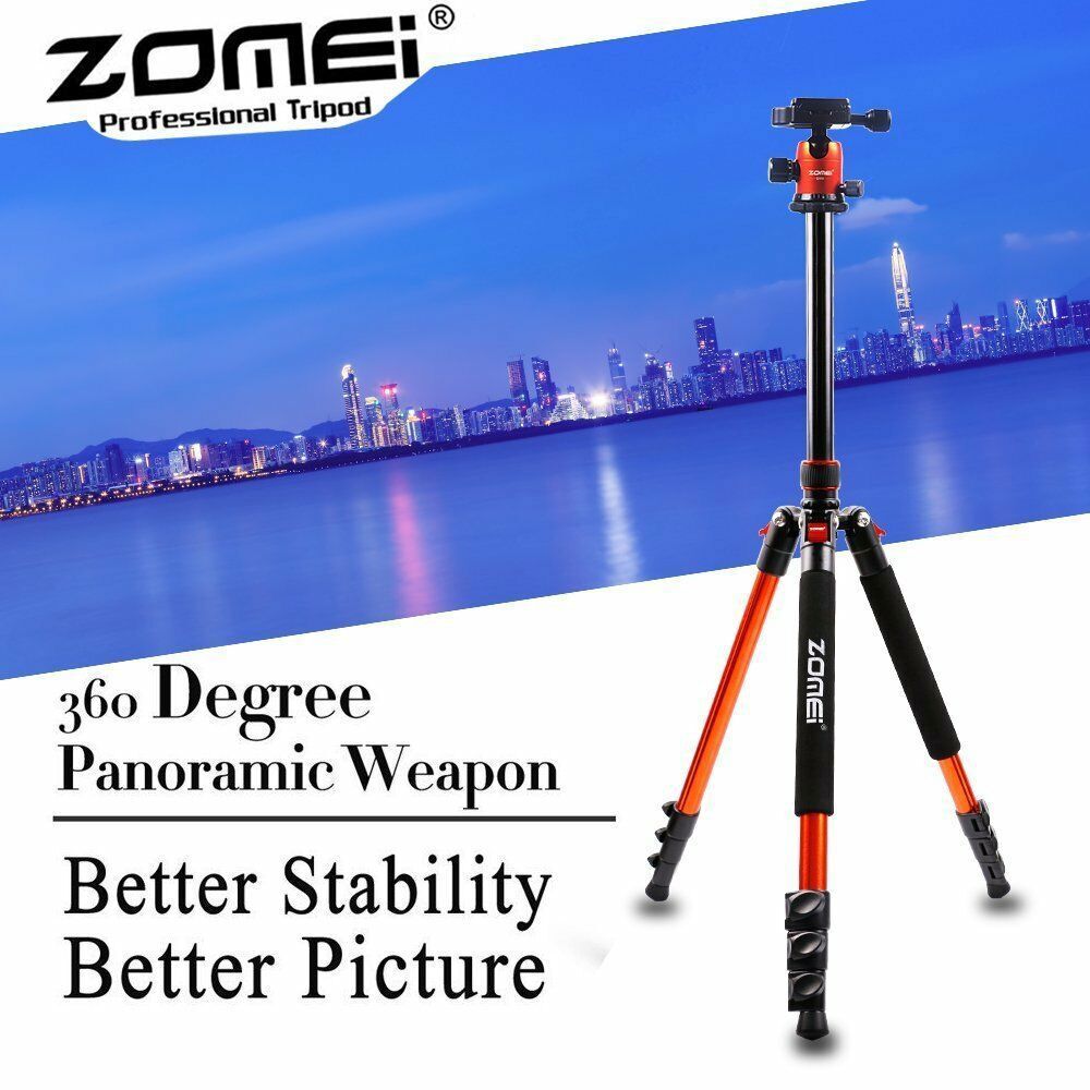 ZOMEI Q-555 Camera Tripod Ball Head Stand Travel for Canon Nikon DSLR Camera