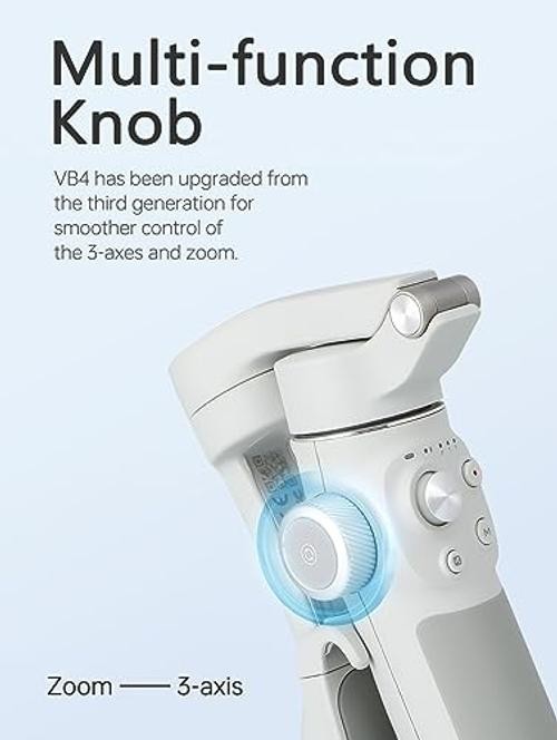 Smartphone Gimbal with 8.4”Extendable Rod,AI Tracking,Gesture VB 4