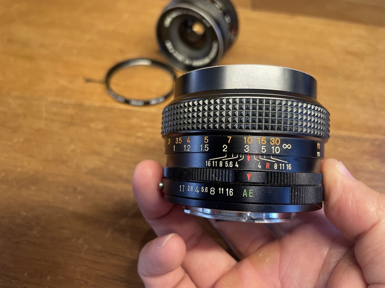 *2Lens Set : Almost Mint & Exc+5* Konica Hexanon AR 50mm F/1.7 & 28mm F/3.5 /JPN