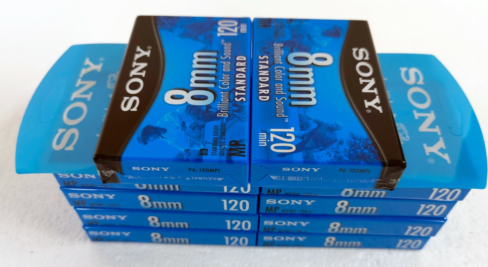 10 SONY 8mm Standard MP 120 Min Video 8 Tape P6-120MPL – Made in Japan