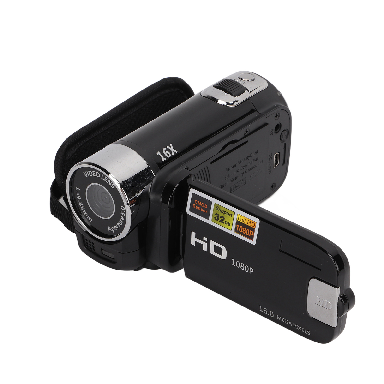 Handheld Video Camcorder 16X Zoom 4K Video Camera Recorder For Outdoor Adventure