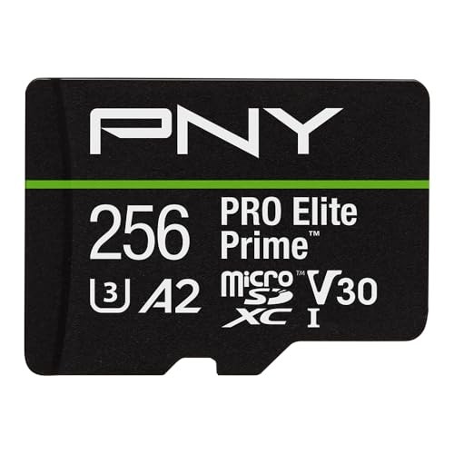 PRO Elite Prime C10 U3 V30 A2 microSDXC Flash Memory Card – Ultra-Fast 256GB