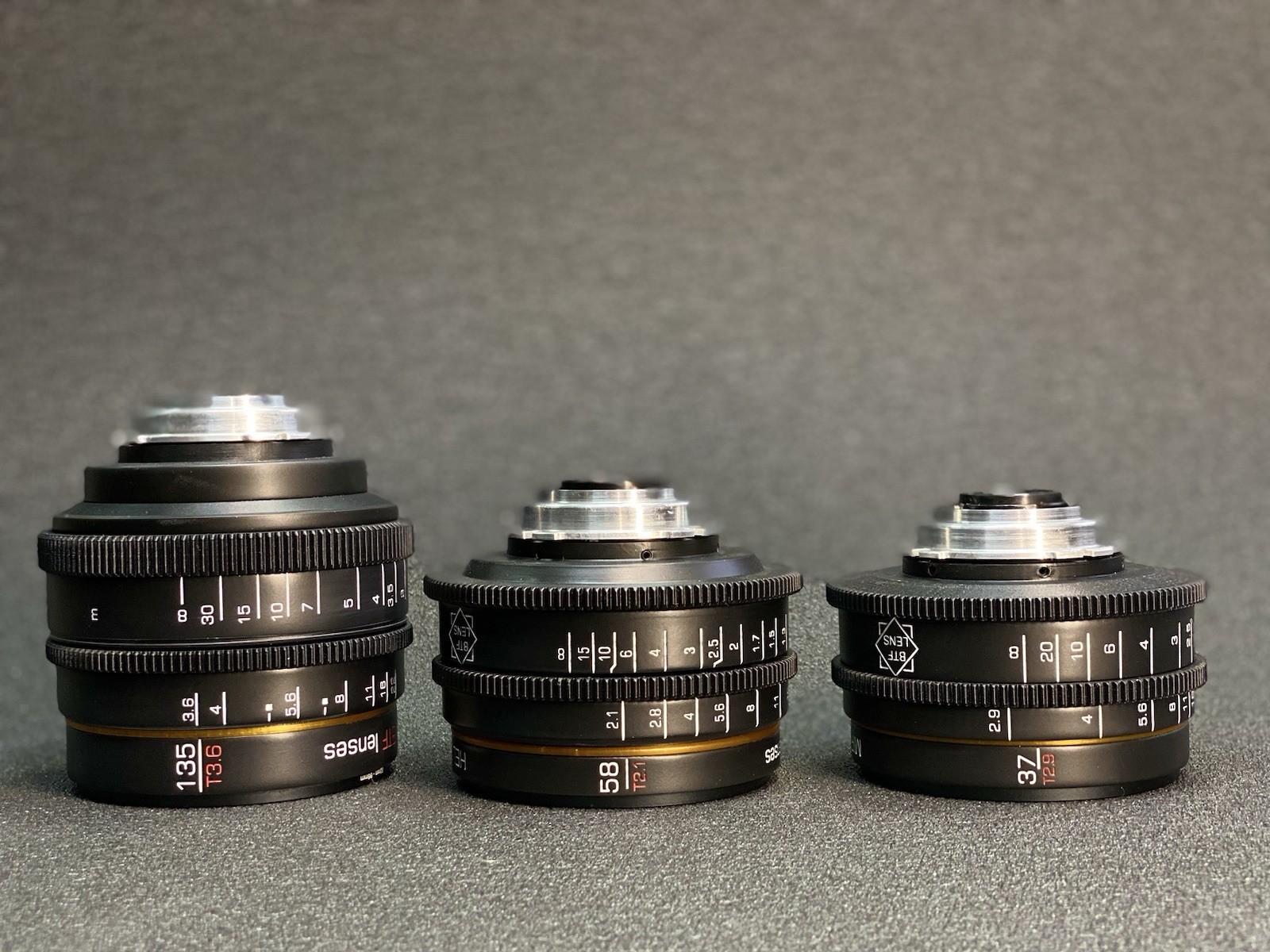 Arri PL SET Rehouse 37 58 135 Soviet HELIOS MIR JUPITER CINE Lenses BTF PL MOUNT
