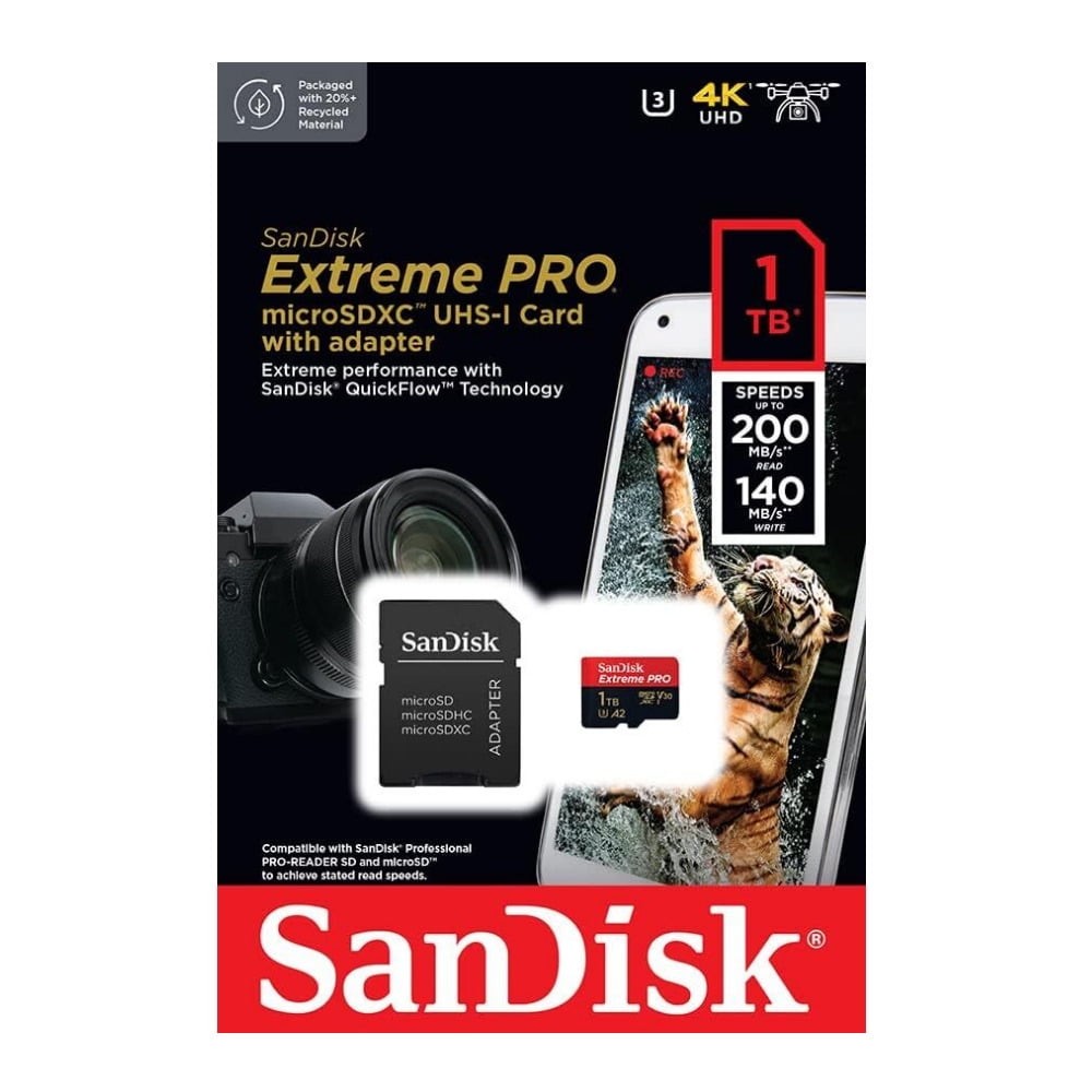 SanDisk SDSQXCD1T00GN6MA 1TB Extreme PRO microSDXC UHS-I V30
