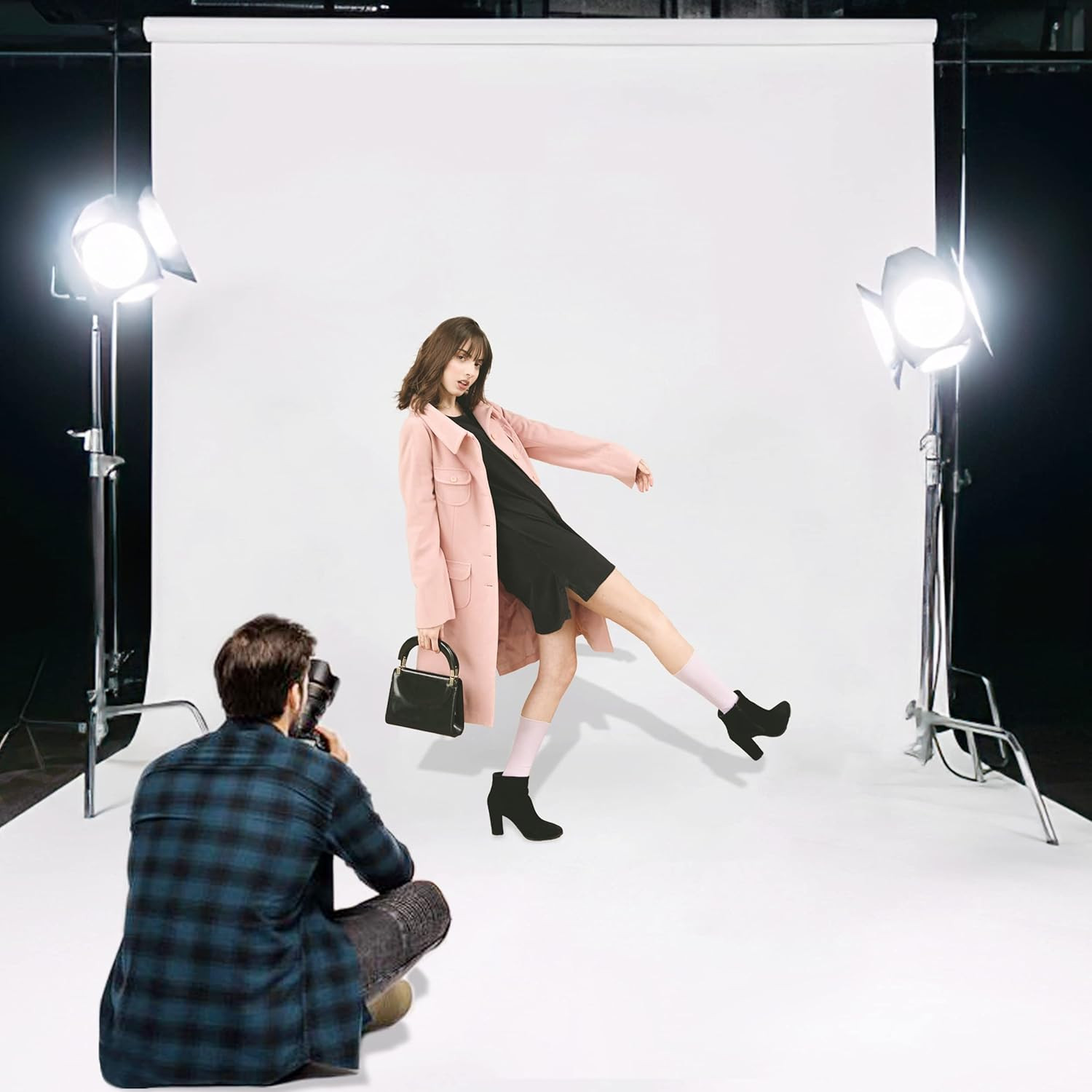 White Photography Backdrop – 5 X 7 FT White Backdrops for Photoshoot Background