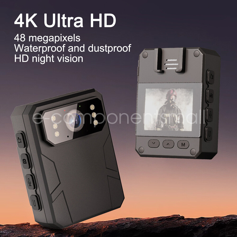 0-64G Body Camera 4K 2K 1080P Police Audio Video Recording IR Night Security Cam