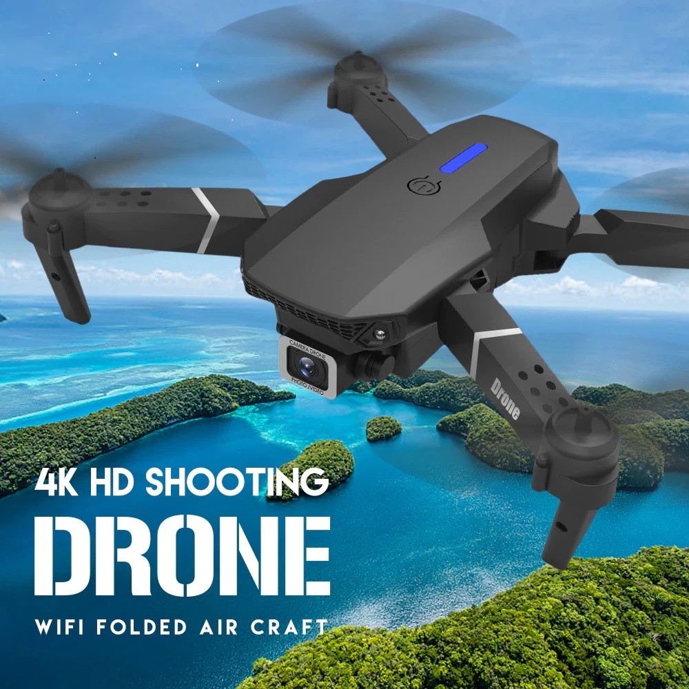 2025 New RC Drone With 4K HD Dual Camera WiFi FPV Foldable Quadcopter +4 Battery