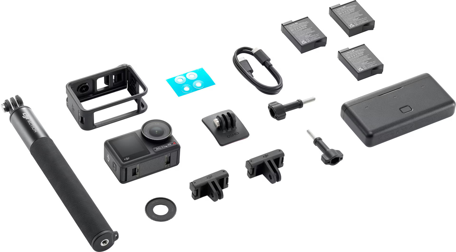 DJI – Osmo Action 4 4K Action Camera Adventure Bundle – Gray