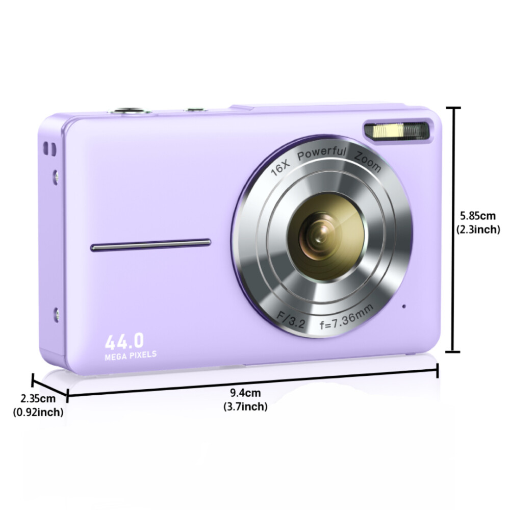 Digital Camera Kids Camera with 32GB Card FHD 1080P 44MP Vlogging LCD Screen US