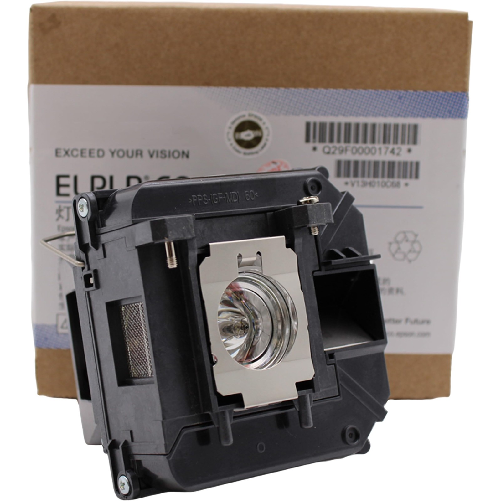 Jaspertronics Oem Elp-Lp68 Lamp Housing For Epson Projectors – 1 Year Full