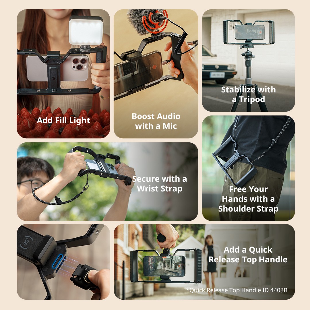 SmallRig Universal Phone Cage for iPhone 17/16/15/14/13/12 for Android