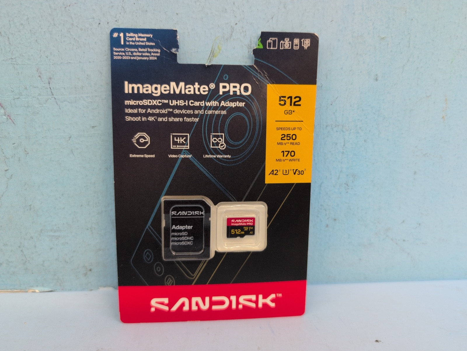 SanDisk 512GB Image Mate Pro Micro SDXC UHS-1 Memory Card with Adapter