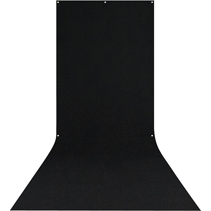 Westcott X-Drop Wrinkle-Resistant Backdrop – Rich Black Sweep 5x12ft