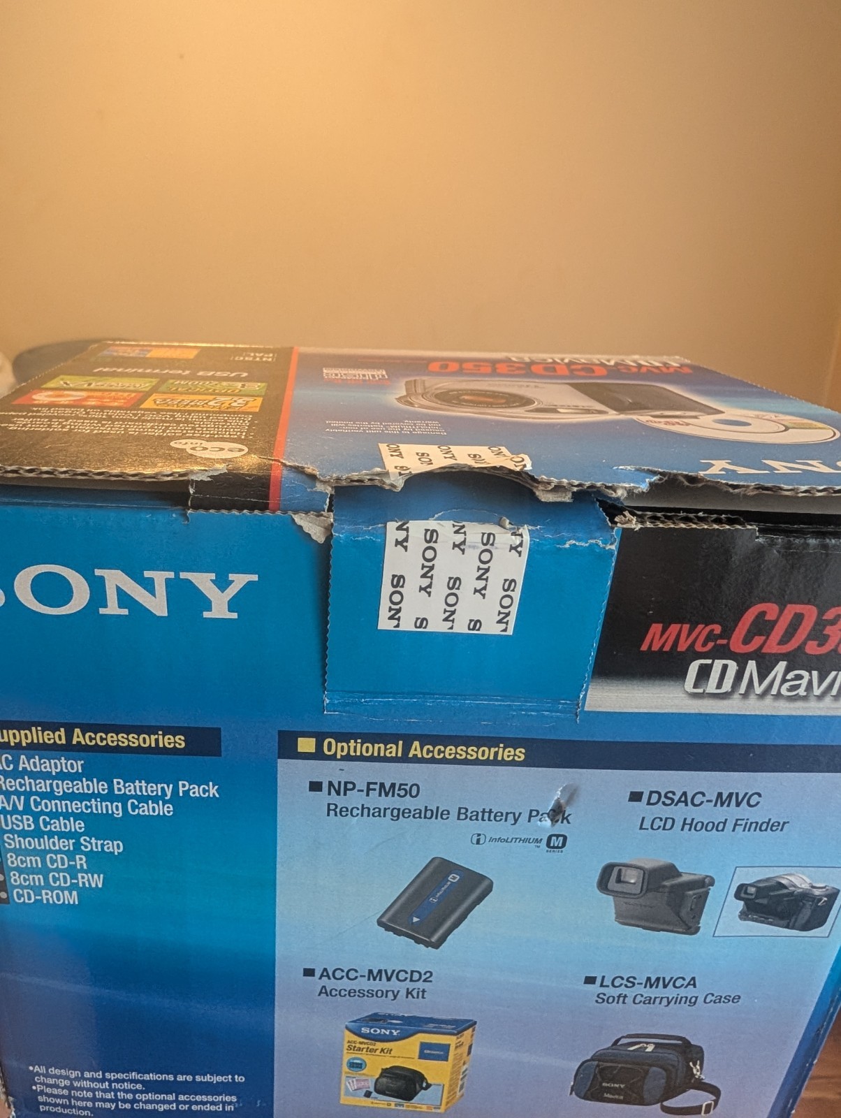 Sony CD Mavica 3.2MP Digital Camera – 3x Optical Zoom – (MVC-CD350) New Open box