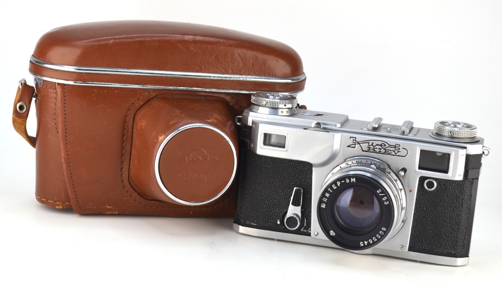 CLEANED! 1980 LAST ISSUE USSR “KIEV-4A” FILM CAMERA + JUPITER-8M LENS (8)