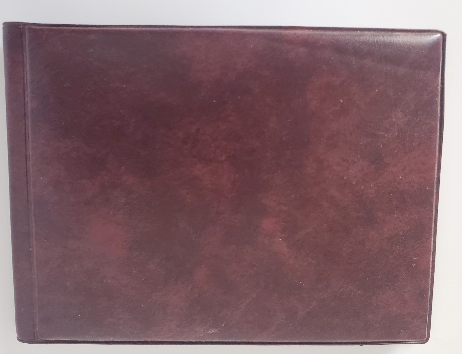 Pocket Photo Album 6.1×4.1″ slip in pockets 4×6 photos brown w/gold accent VTG