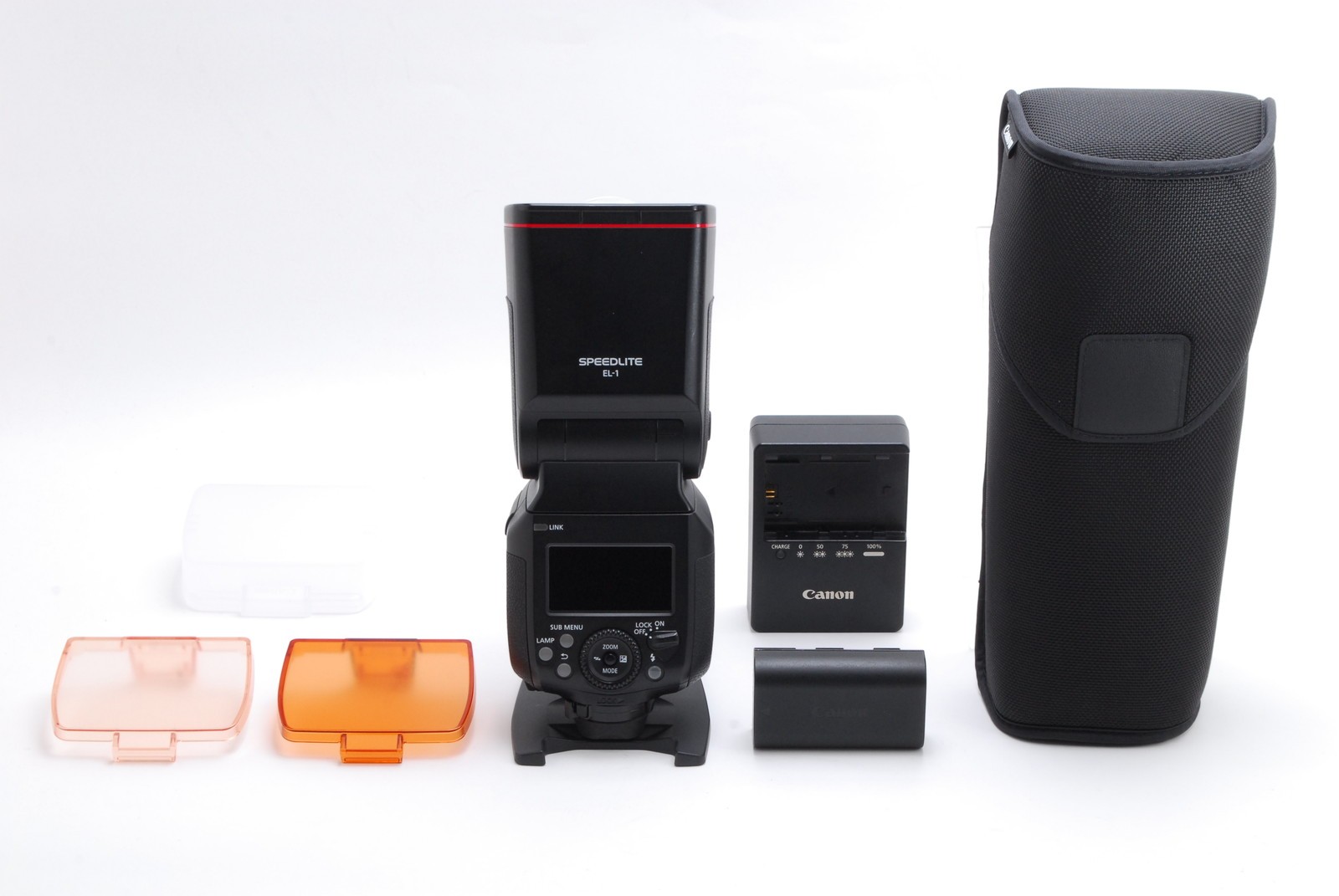 [Almost MINT w/ Case] Canon Speedlite DL-1 Flash w/ Battery Charger From JAPAN