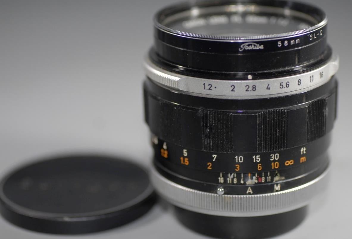 Canon 55mm f1.2 FL ultra fast manual focus lens – Nice Ex+!