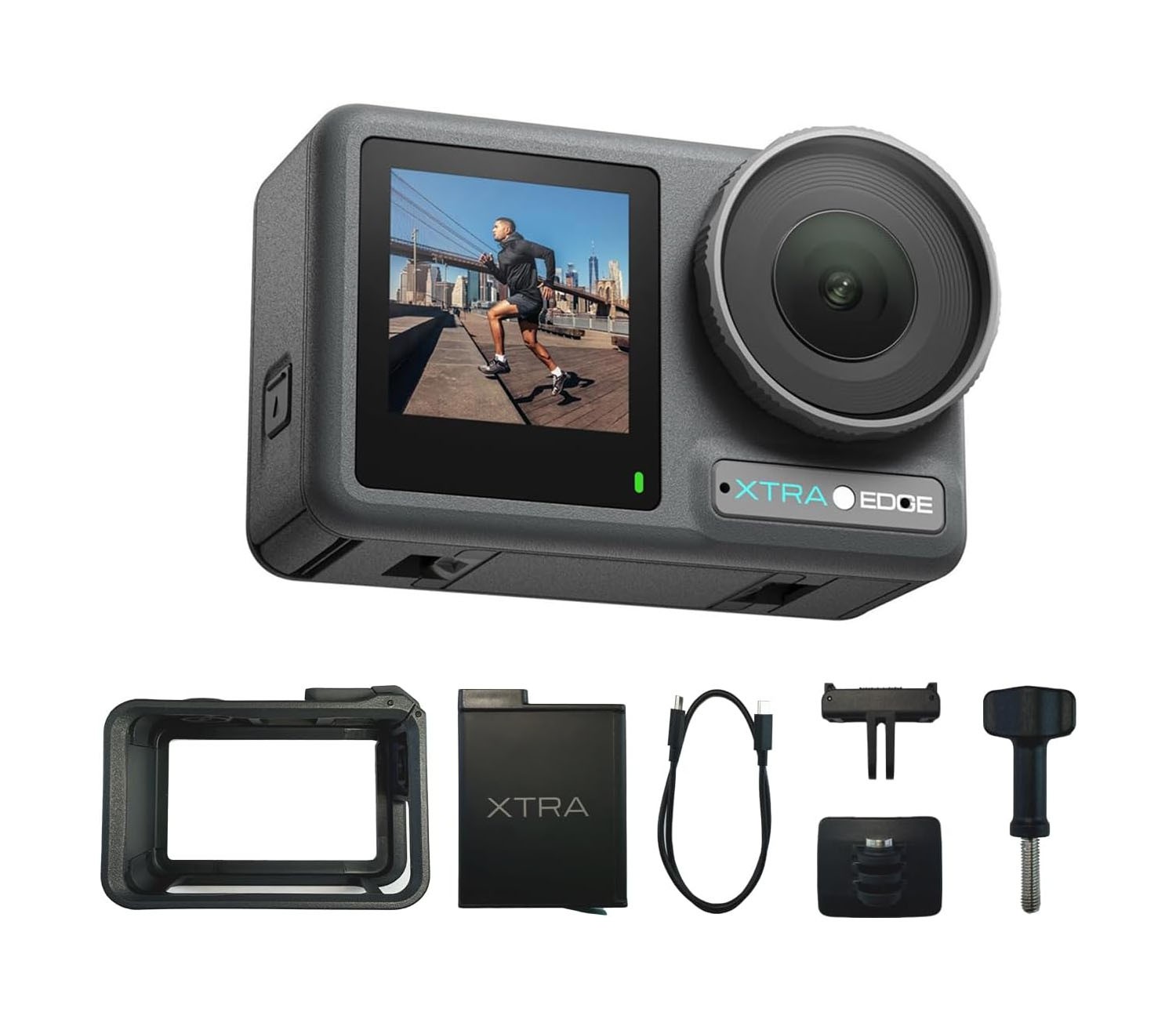 Xtra Edge Action Camera,1/1.3″Sensor,4K Video,Vlogging Camera,Waterproof to 52Ft