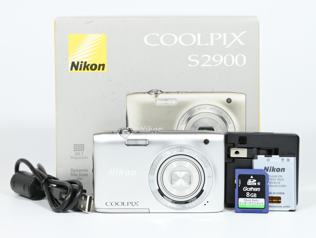 Nikon COOLPIX S2900 Silver 5x zoom 20.1MP Compact Digital Camera /Box [Open Box]