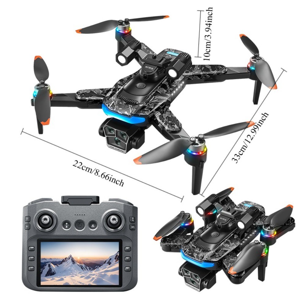 GPS Drone with Camera FPV RC Quadcopter Foldable Dual Battery Easy to Fly