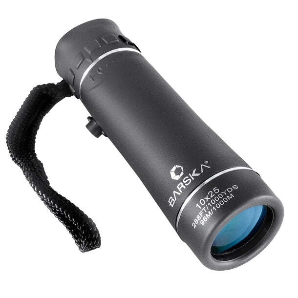 Barska AA10196 Optics Zoom 10x 25mm Trend Monocular Blue Lens with Case Bag