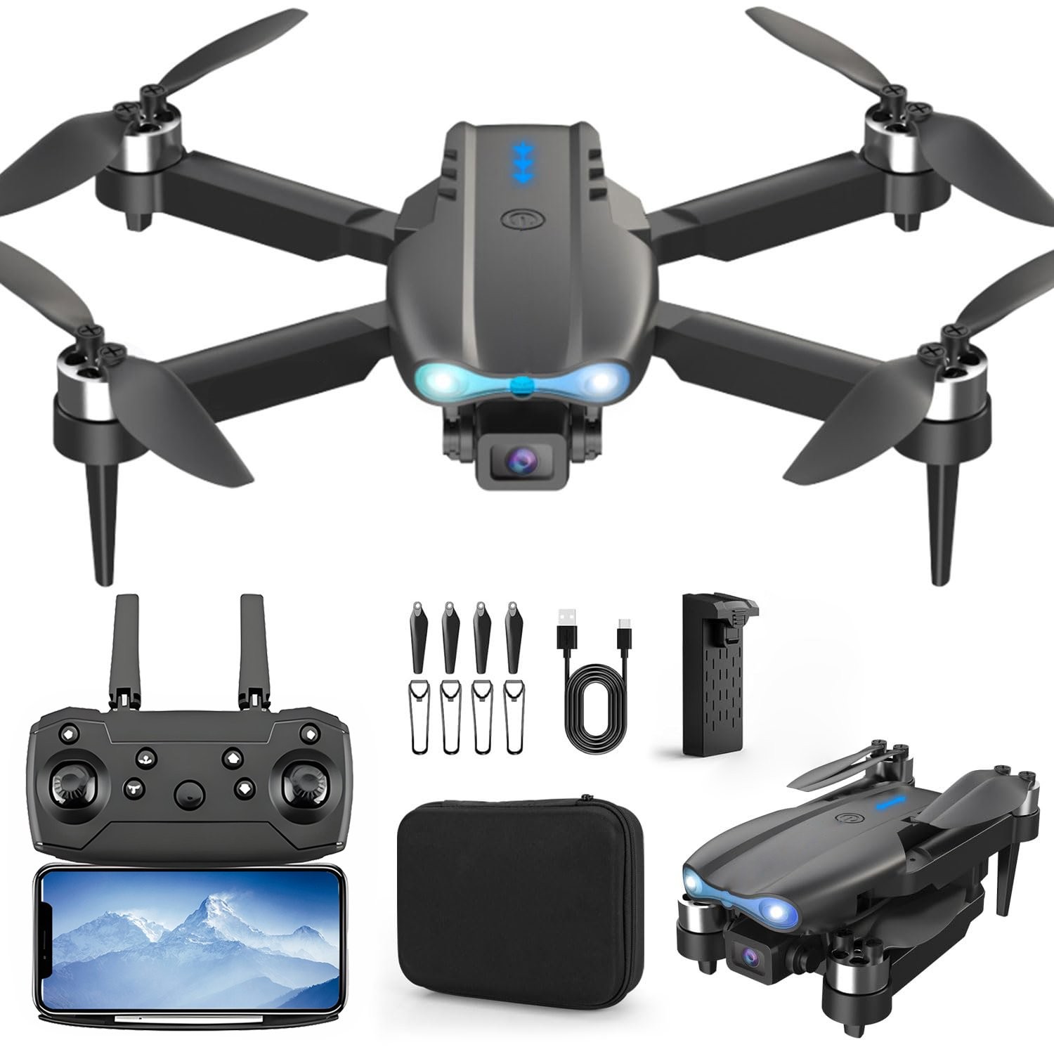 Mini Drone Quadcopter 2026 5G 4K GPS HD Dual Camera WiFi FPV Foldable RC