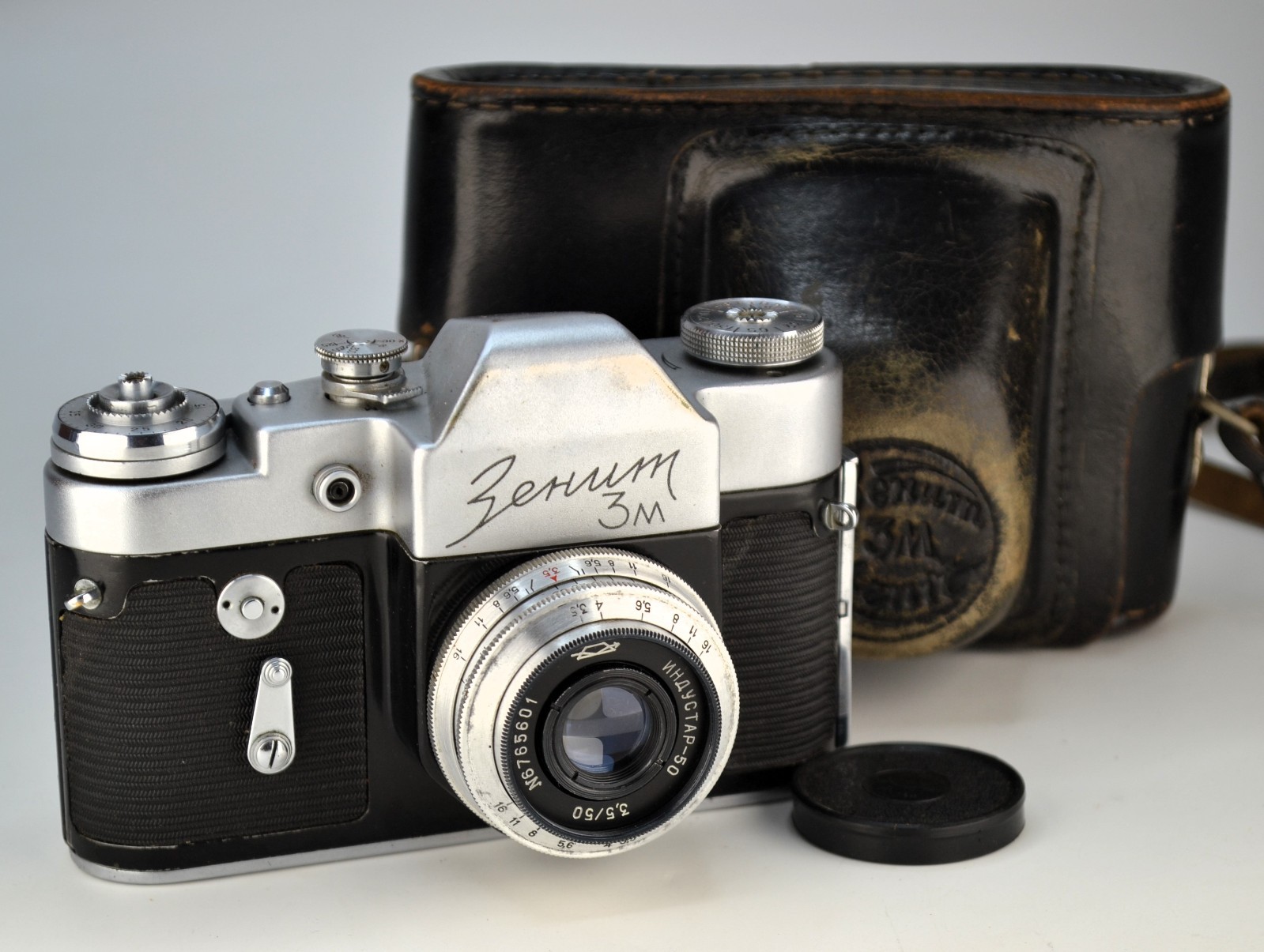 1967 USSR “ZENIT-3M 50-years of Great October” SLR camera + INDUSTAR-50 LENS