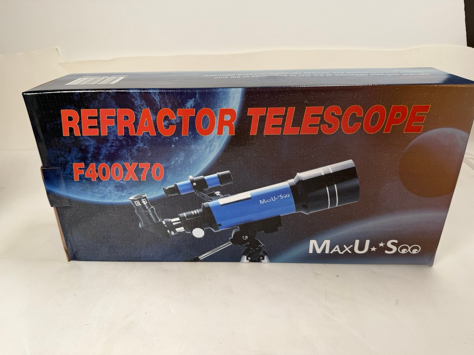 MaxU*Soo F400X70 Refractor Telescope with Box – Used Optics