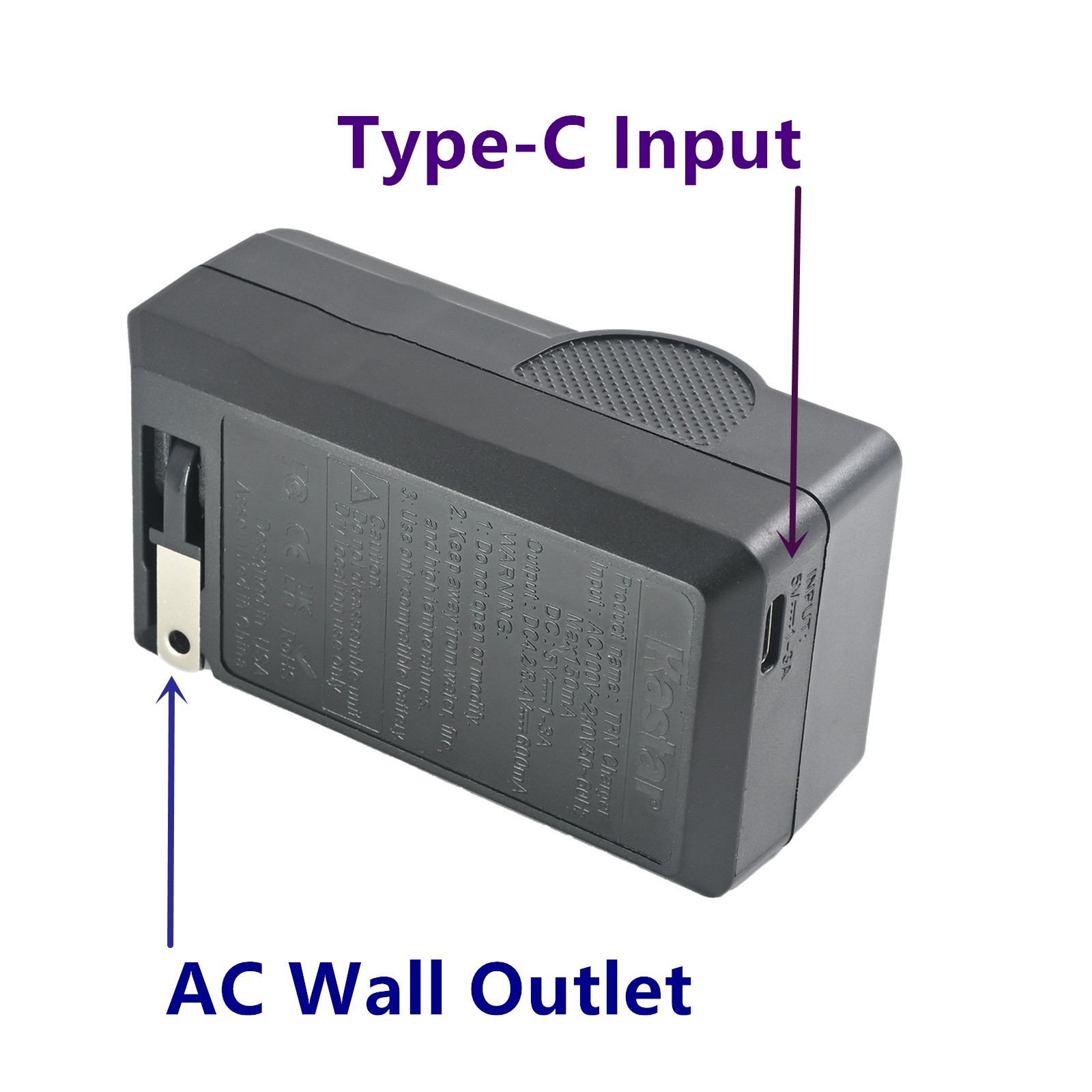 Kastar NPF570 Battery AC & USB-C Charger for Viltrox DC-550 Shimbol Memory I Pro
