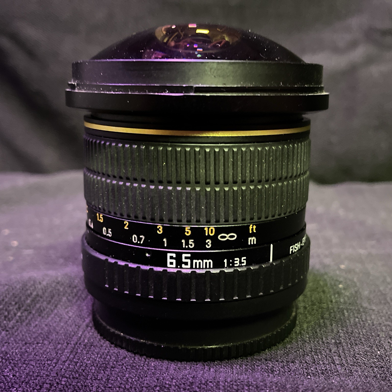 USED Opteka Fisheye CS 6.5mm F/3.5 UltraWide Angle Aspherical Lens For Canon EOS