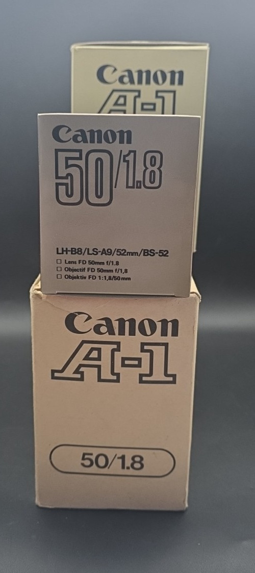 Canon AE-1 SLR 35mm Film Camera FD 50mm f/1.8 Lens From Japan BOX ONLY Vintage