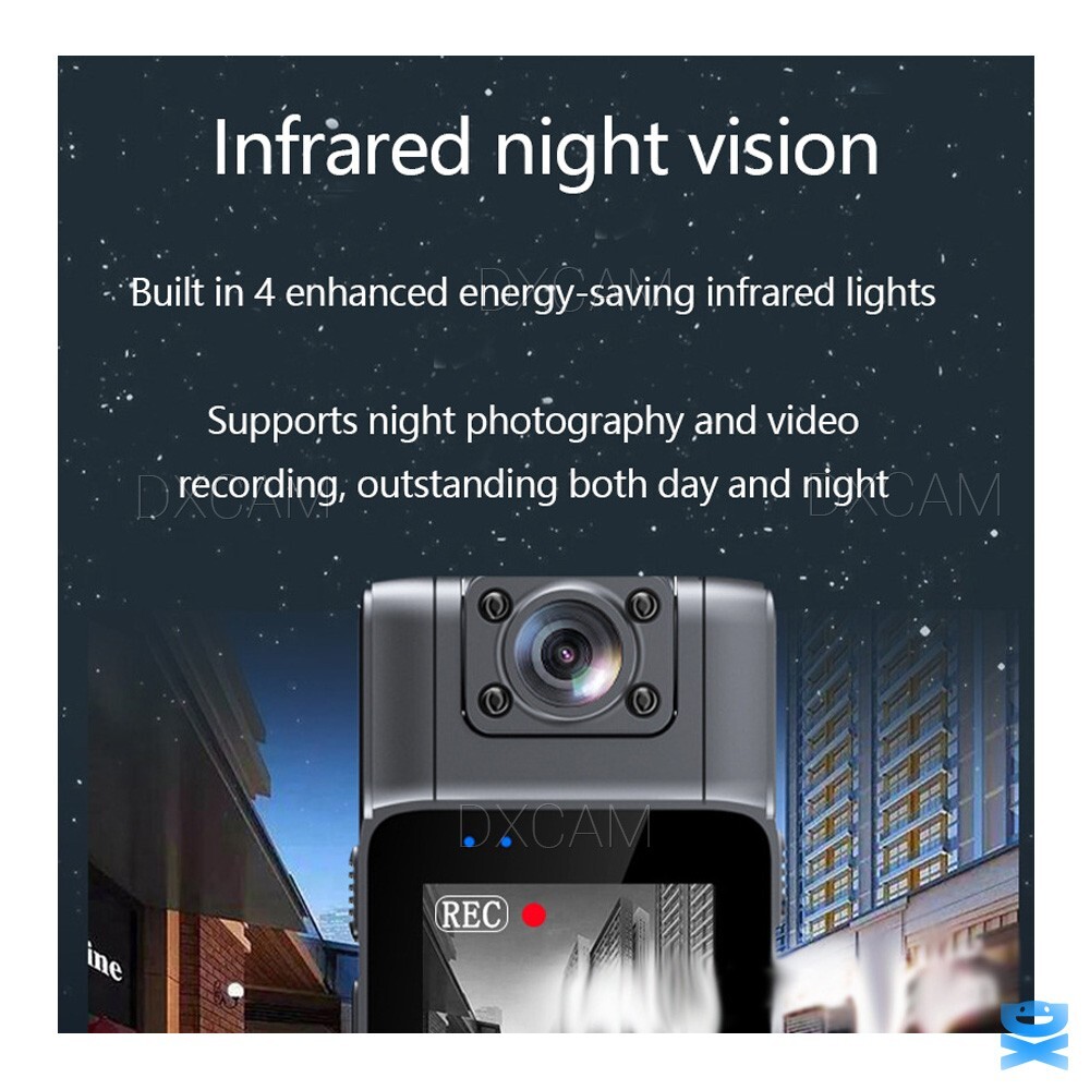 Body Camera HD 1080P 20 Hour Camcorder Mini Police 180° Video DVR IR Night Cam