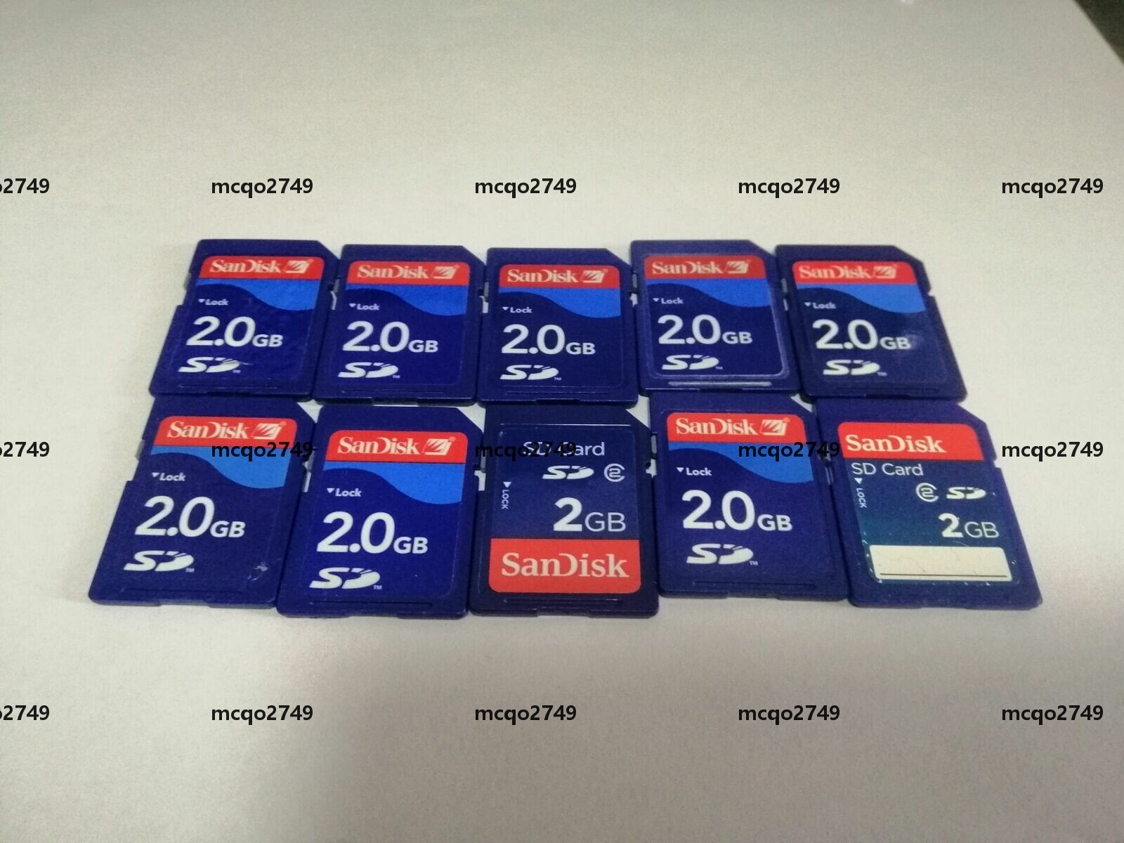 10PCS SANDISK SD 2GB CARD memory card