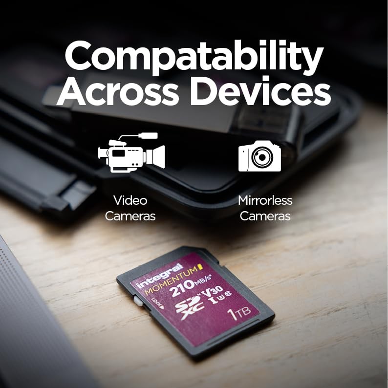 Integral Momentum I 128GB SDXC Card UHSI, Up to 210MB/s Read, 180MB/s Write …