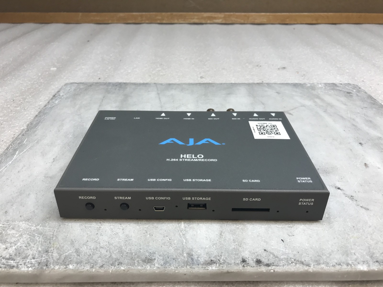 AJA HELO H.264 Streamer and Recorder HDMI USB SD SDI w/ Power Adapter