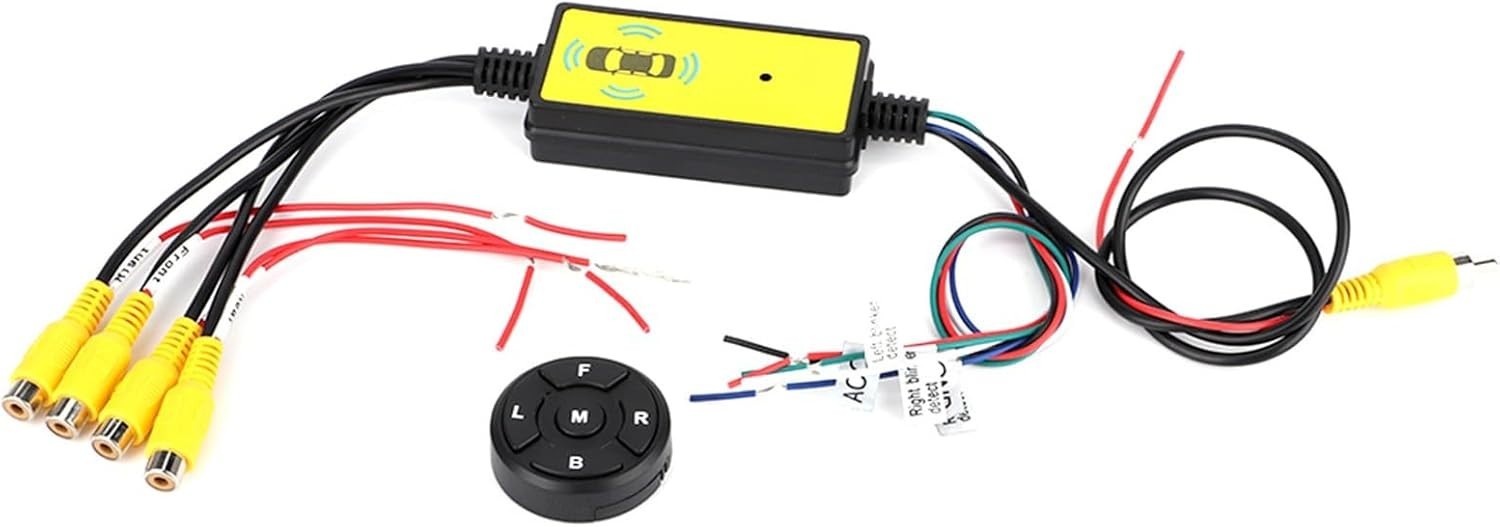 Car Video Switcher Converter 4 Input 1 Output for Vehicles with Remote Control