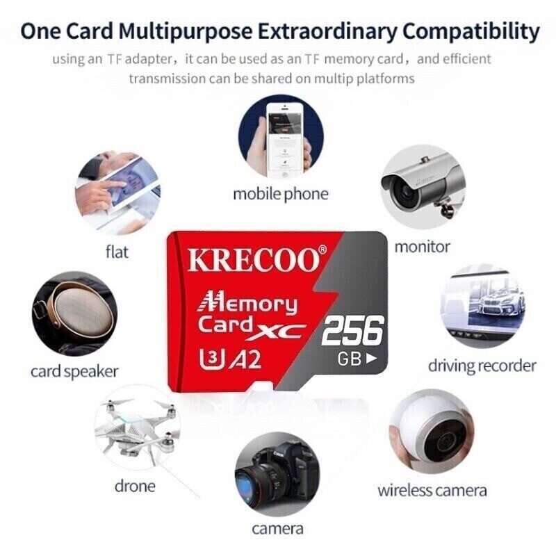 Universal Ultra Micro SD Card 1TB 256GB Memory Card 4K Flash TF for Cell Phone