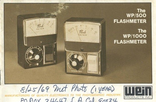 Wein WP/500 WP/1000 Flashmeter Instruction Manual