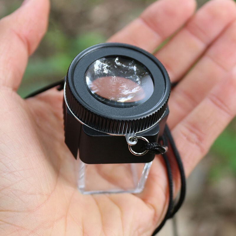 Pro Loupe 10X Magnifying Viewer for Film or View Camera Silver/Gray w/Strap