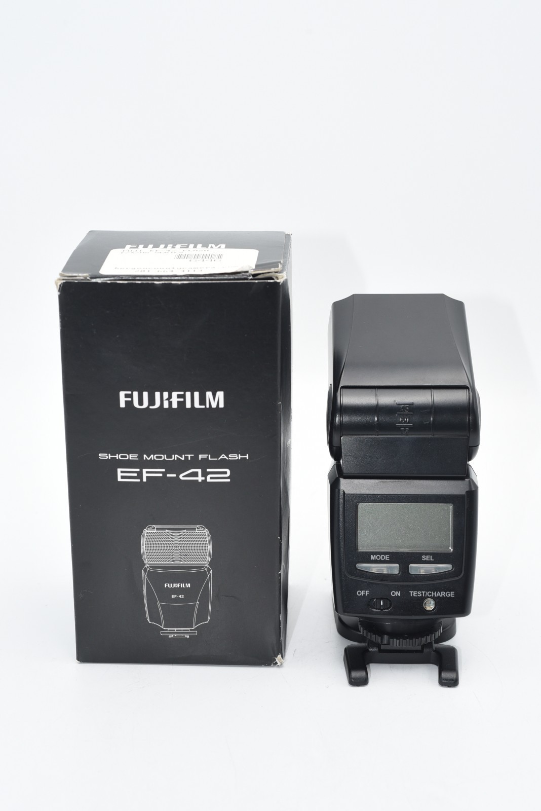 Fujifilm shoe mount flash EF-42 box and papers.