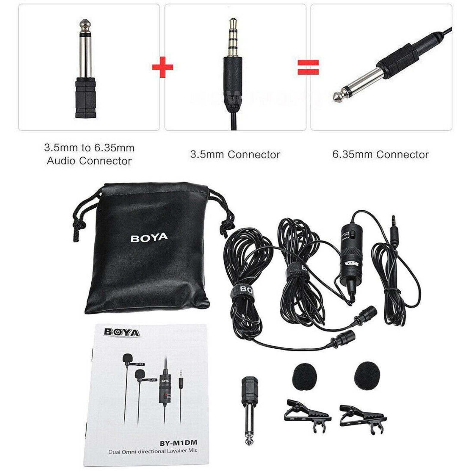 BOYA BY-M1DM Dual Omni-directional Lavalier Microphone for Android Smartphones