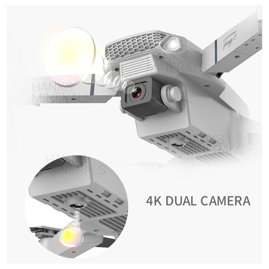 Drone 2023 4K HD Dual Camera WiFi FPV RC Foldable Quadcopter + 4 Batteries