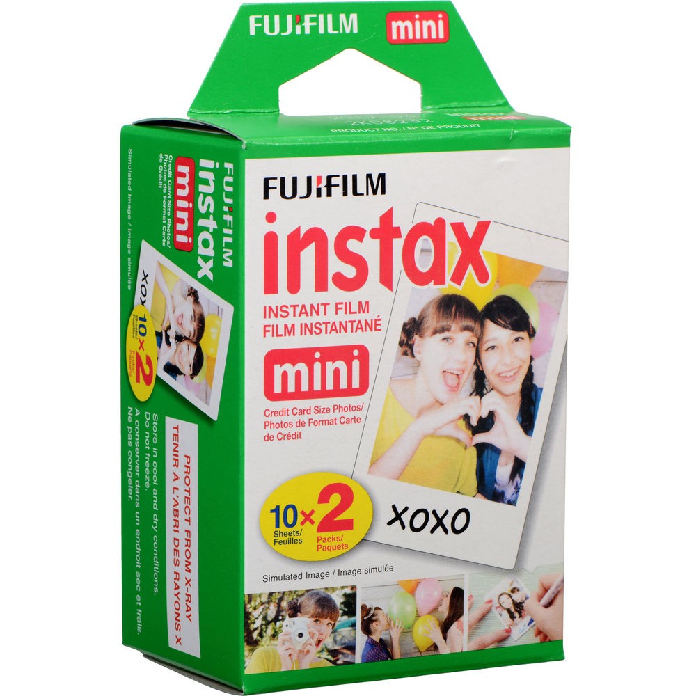 Fujifilm Instax Mini 13 Camera (Clay White) w/ Case & 20 Mini Film
