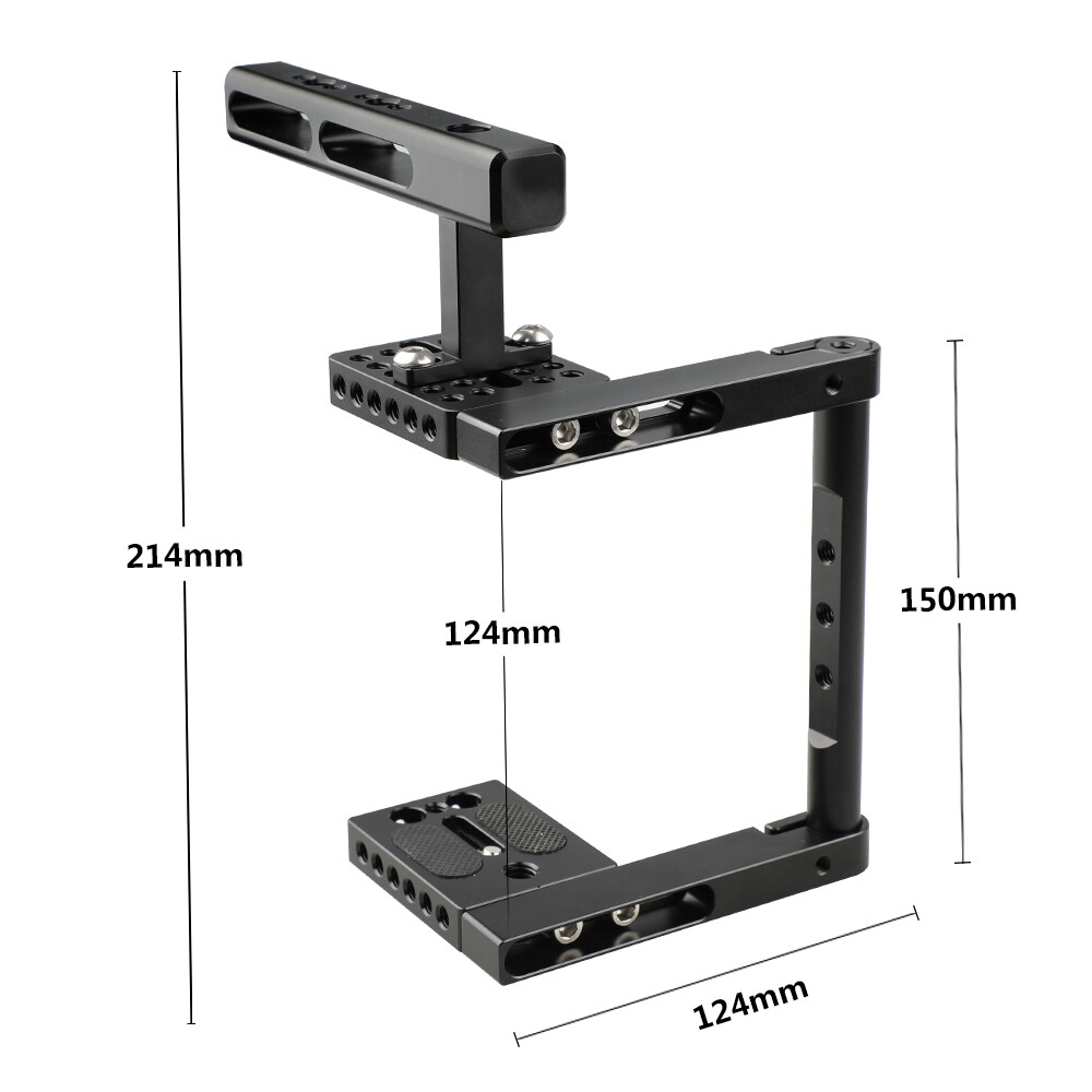 Universal DSLR Camera Cage Frame Rig w/Top Handle for Sony/Canon/Nikon/Panasonic